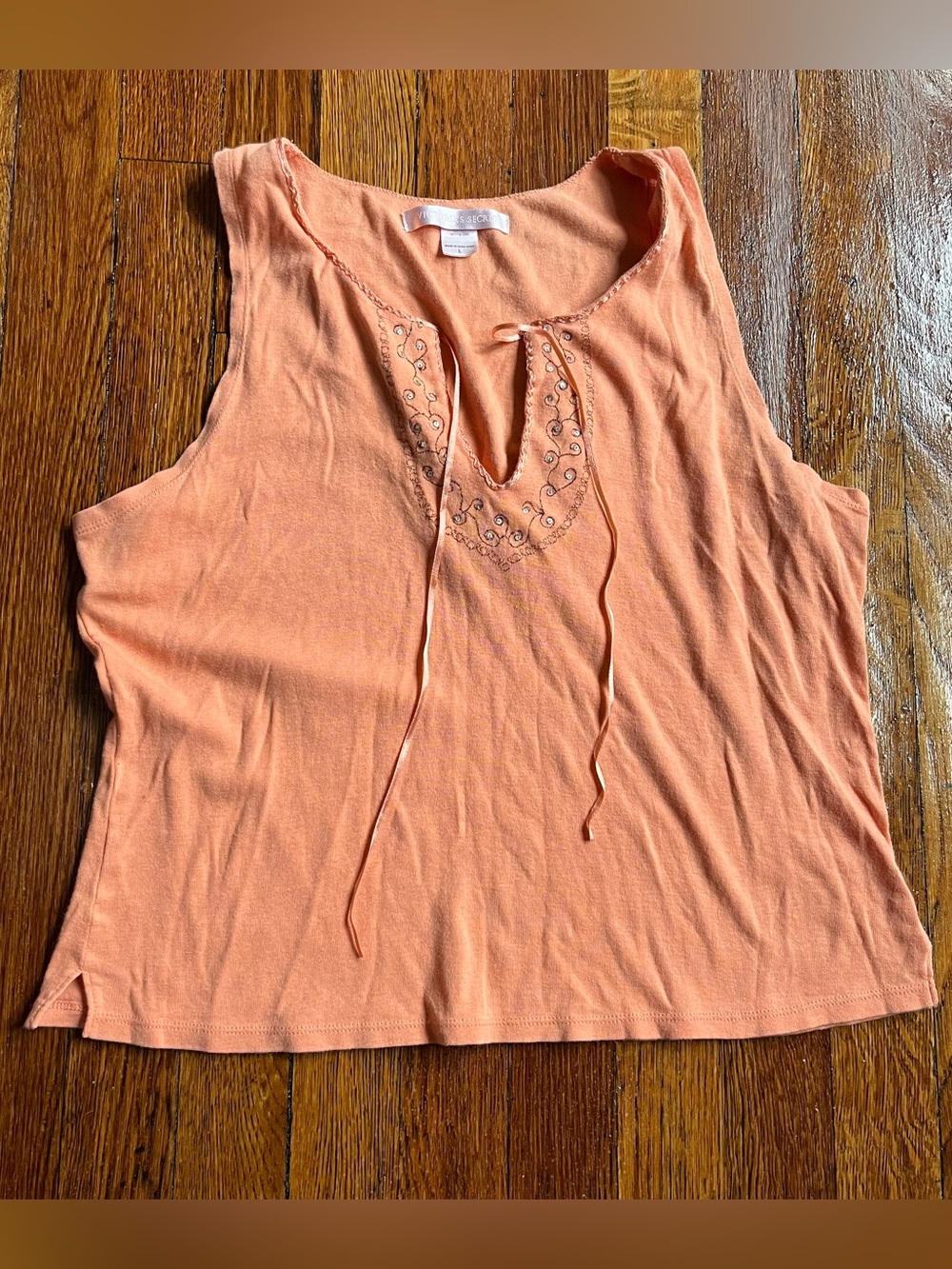 Victoria’s Secret dainty embroidered sequin tank top